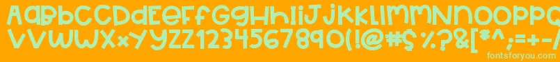 HelloBigDeal 5 Font – Green Fonts on Orange Background
