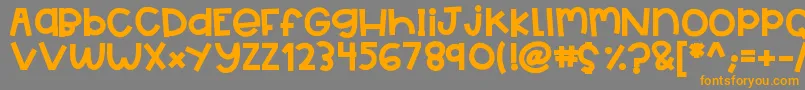 HelloBigDeal 5 Font – Orange Fonts on Gray Background