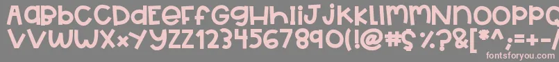 HelloBigDeal 5-Schriftart – Rosa Schriften auf grauem Hintergrund