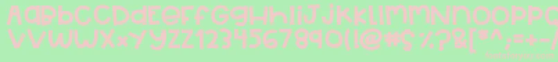 Fonte HelloBigDeal 5 – fontes rosa em um fundo verde
