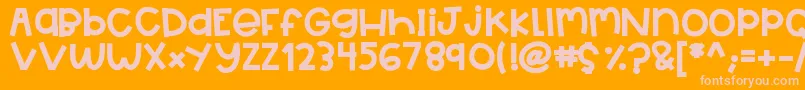 HelloBigDeal 5 Font – Pink Fonts on Orange Background
