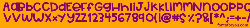 HelloBigDeal 5 Font – Purple Fonts on Orange Background