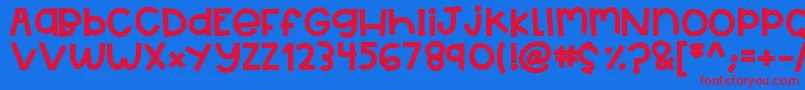 HelloBigDeal 5 Font – Red Fonts on Blue Background