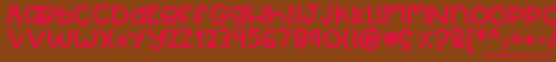 HelloBigDeal 5 Font – Red Fonts on Brown Background