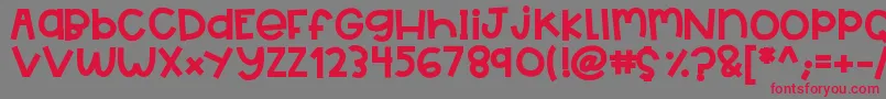 フォントHelloBigDeal 5 – 赤い文字の灰色の背景
