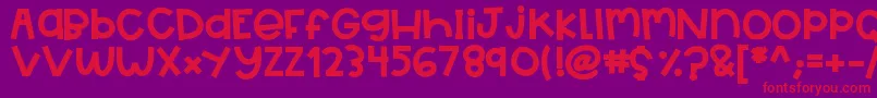 HelloBigDeal 5 Font – Red Fonts on Purple Background