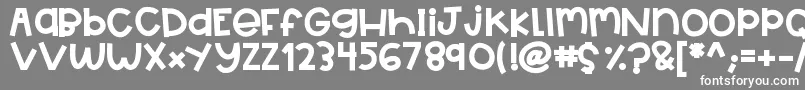 Шрифт HelloBigDeal 5 – белые шрифты на сером фоне