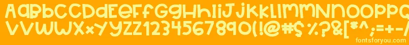 HelloBigDeal 5 Font – Yellow Fonts on Orange Background