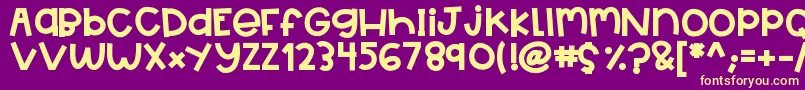 HelloBigDeal 5 Font – Yellow Fonts on Purple Background