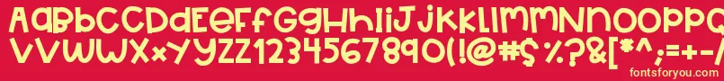 Fonte HelloBigDeal 5 – fontes amarelas em um fundo vermelho