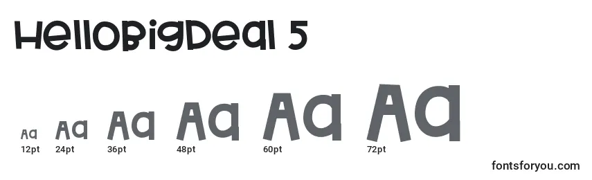 Размеры шрифта HelloBigDeal 5