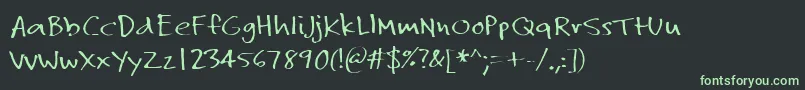 HelloBuddy Regular-fontti – vihreät fontit mustalla taustalla