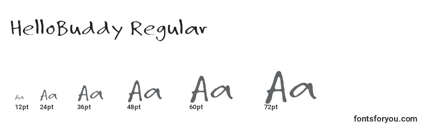 HelloBuddy Regular Font Sizes