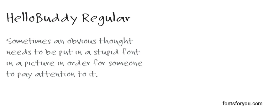 Review of the HelloBuddy Regular Font
