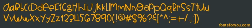 Шрифт HelloCarmel – оранжевые шрифты на чёрном фоне