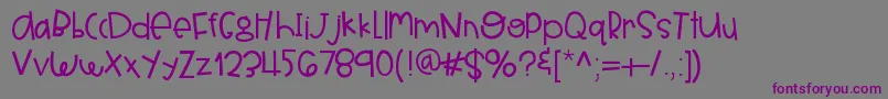 Шрифт HelloCarmel – фиолетовые шрифты на сером фоне