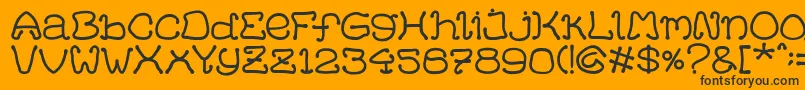 HelloCat Font – Black Fonts on Orange Background