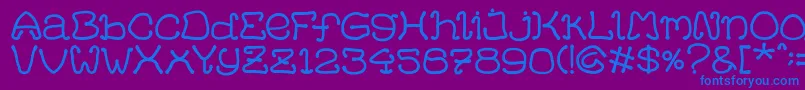 HelloCat Font – Blue Fonts on Purple Background