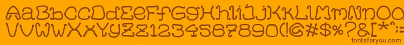 HelloCat Font – Brown Fonts on Orange Background