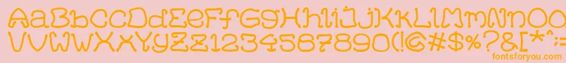 HelloCat Font – Orange Fonts on Pink Background