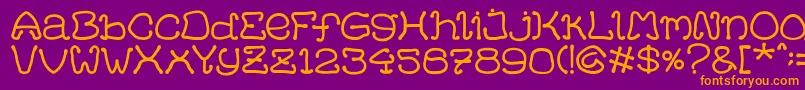 HelloCat Font – Orange Fonts on Purple Background