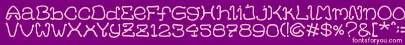 HelloCat Font – Pink Fonts on Purple Background