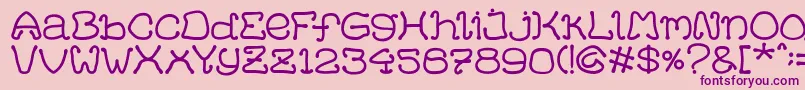 HelloCat Font – Purple Fonts on Pink Background