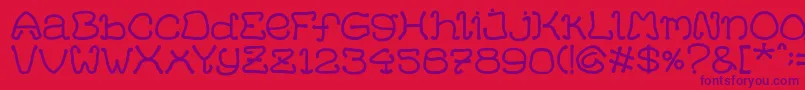 HelloCat Font – Purple Fonts on Red Background