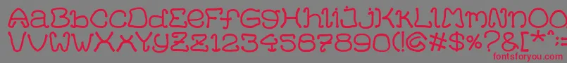 HelloCat Font – Red Fonts on Gray Background
