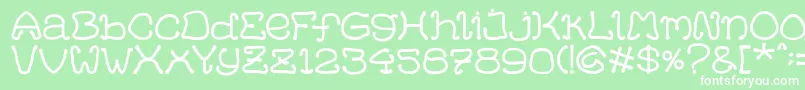 HelloCat Font – White Fonts on Green Background