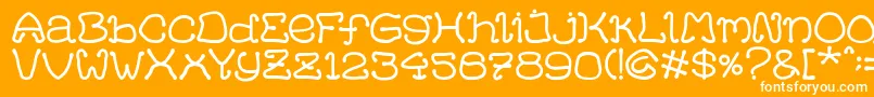 HelloCat Font – White Fonts on Orange Background