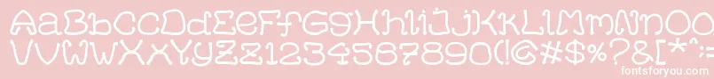 HelloCat Font – White Fonts on Pink Background