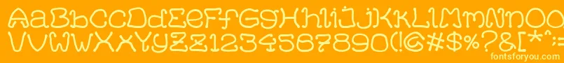 HelloCat Font – Yellow Fonts on Orange Background