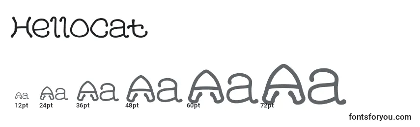 HelloCat Font Sizes