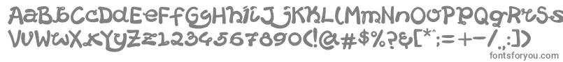 フォントHelloCatround – 白い背景に灰色の文字