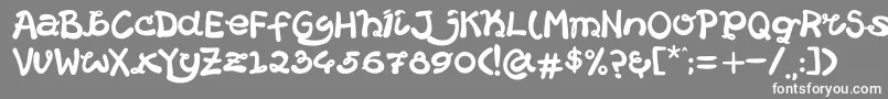 フォントHelloCatround – 灰色の背景に白い文字