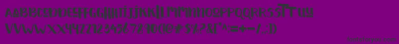 HelloCute-Schriftart – Schwarze Schriften auf violettem Hintergrund
