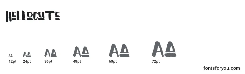 HelloCute Font Sizes