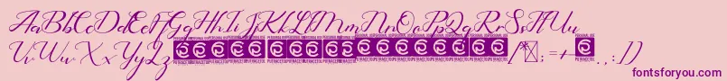 HelloEisya FreeVersion Font – Purple Fonts on Pink Background