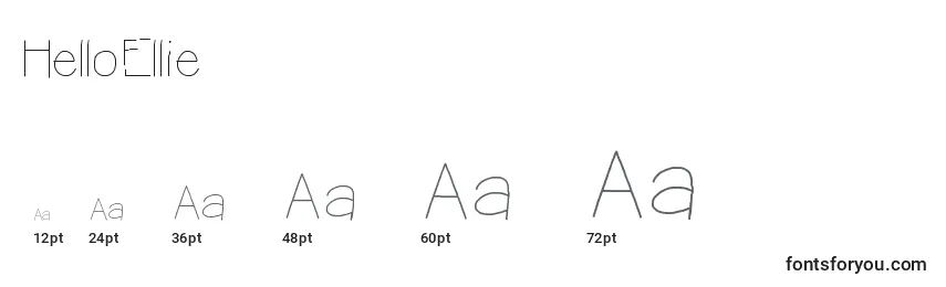 HelloEllie Font Sizes