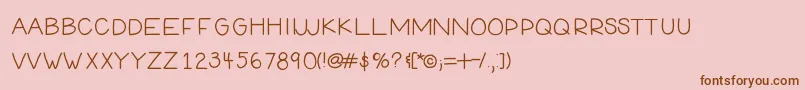 HelloEngineer Font – Brown Fonts on Pink Background