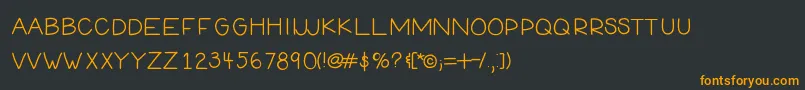 HelloEngineer-Schriftart – Orangefarbene Schriften auf schwarzem Hintergrund