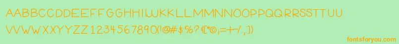 HelloEngineer Font – Orange Fonts on Green Background