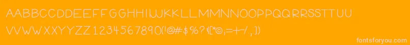 HelloEngineer Font – Pink Fonts on Orange Background