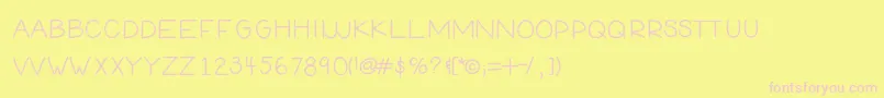 HelloEngineer Font – Pink Fonts on Yellow Background