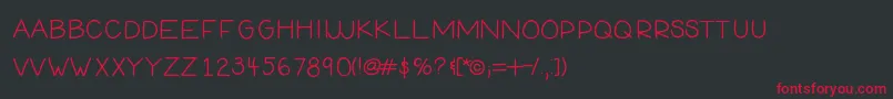 フォントHelloEngineer – 黒い背景に赤い文字