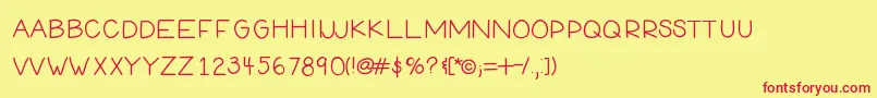 HelloEngineer Font – Red Fonts on Yellow Background