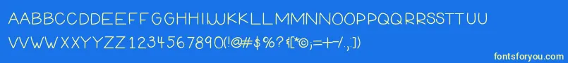 HelloEngineer Font – Yellow Fonts on Blue Background