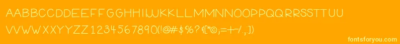 HelloEngineer Font – Yellow Fonts on Orange Background