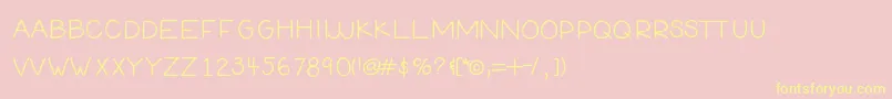 HelloEngineer Font – Yellow Fonts on Pink Background